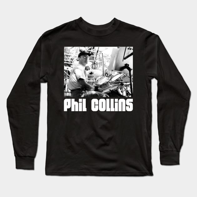 Phil Collins v2 Long Sleeve T-Shirt by Christyn Evans